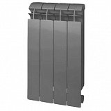 Биметаллический радиатор серый 4 секции GLOBAL STYLE PLUS 500, 575х320х95